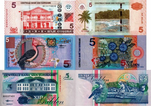 Suriname lotto 3 banconote - suriname,