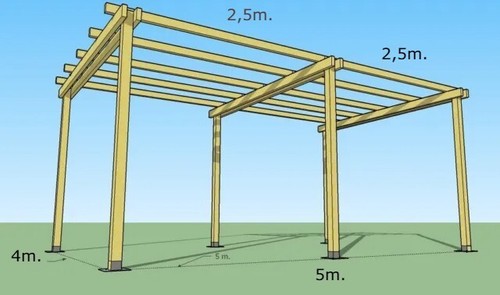 Pergola libera 4x5 legno - pergola,